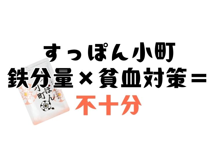 すっぽん小町の鉄分含有量と、貧血対策にならない件
